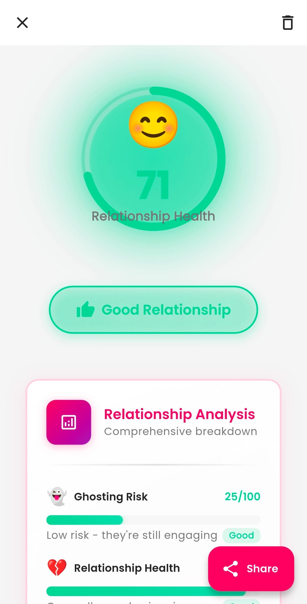 BooOrBae Analysis Screen